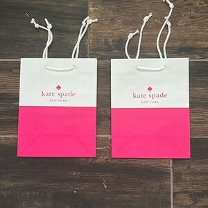 2 small Kate Spade Shopping Bags with Wrapping Papers